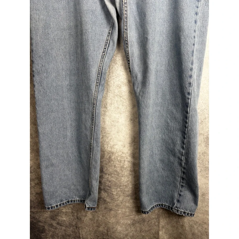 Y2K Levi's 505 Jeans Men's Blue Light Wash Relaxed Fit Distressed Size 44x32